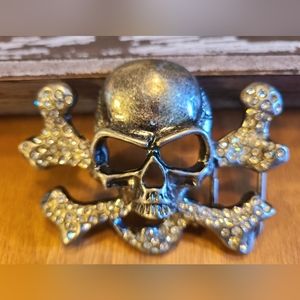 Gunmetal Skull Buckle